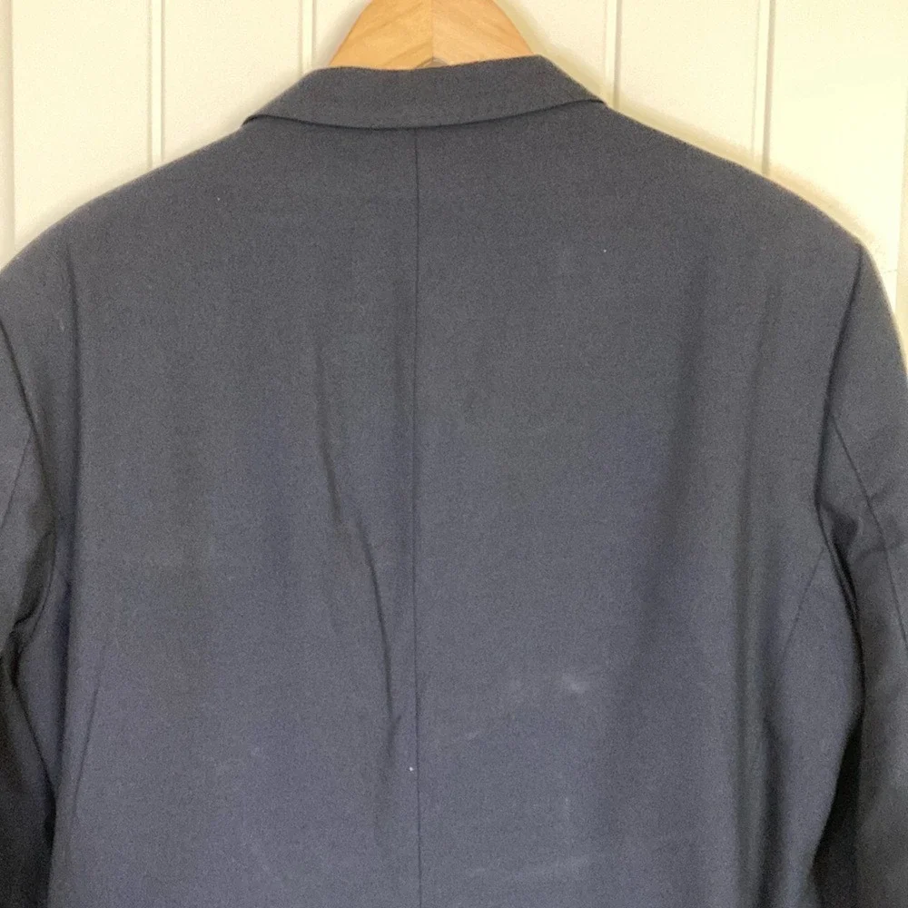 Zara Mens Basic‎ 2 Button Blazer Jacker Size US42 Navy Classic Closet Staple